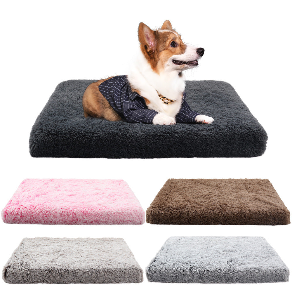 Cushion Nest Deep Sleep Dog Bed, Soft Plush Foam, Removable Cover, Winter Pet Supplies.